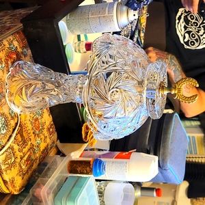 Vintage crystal table lamp